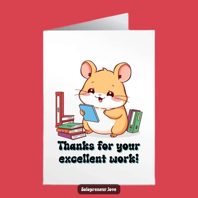Free Printable Hamster Thank You Card: Cute Downloadable Gift of Gratitude