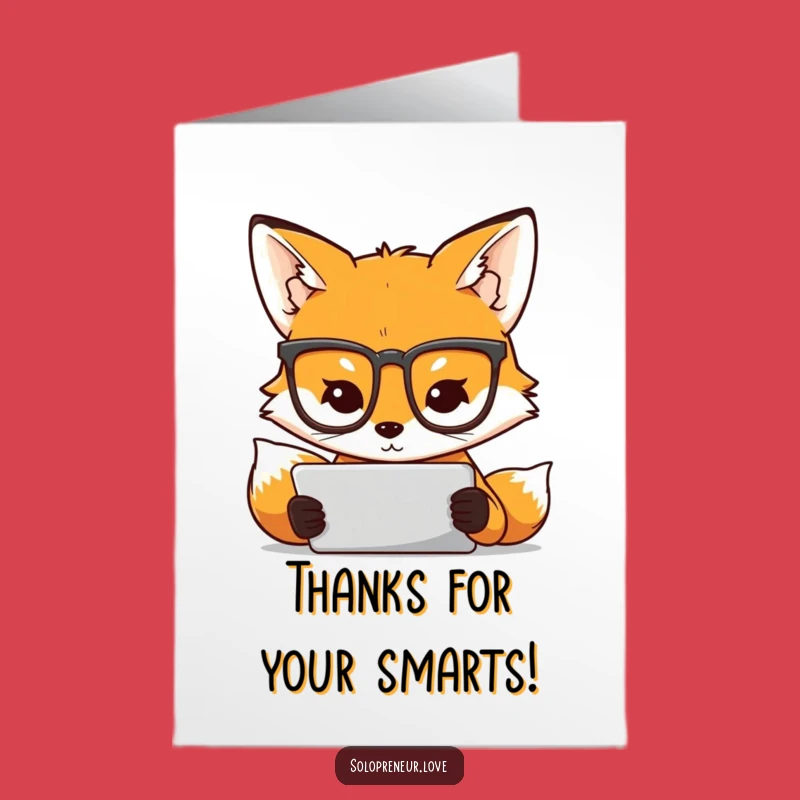 Free Printable Funny Fox Thank You Card - Focused Gratitude Downloadable Gift!