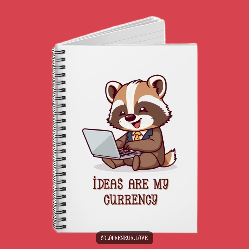 Funny Badger Business Notebook: Laptop Typer for Your Ideas