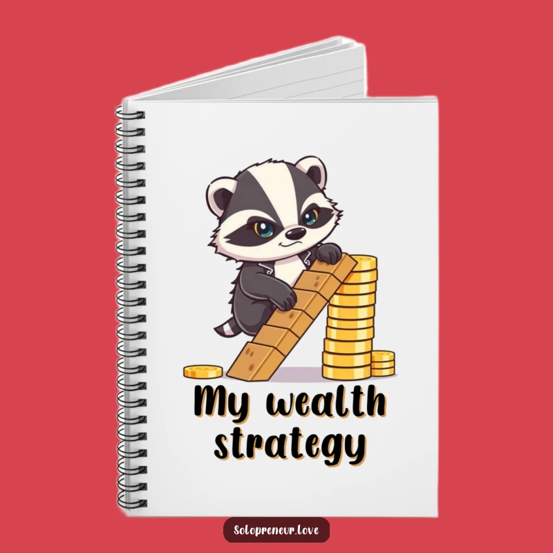 Funny Badger Coin Notebook - Determined Journal, Gift Idea