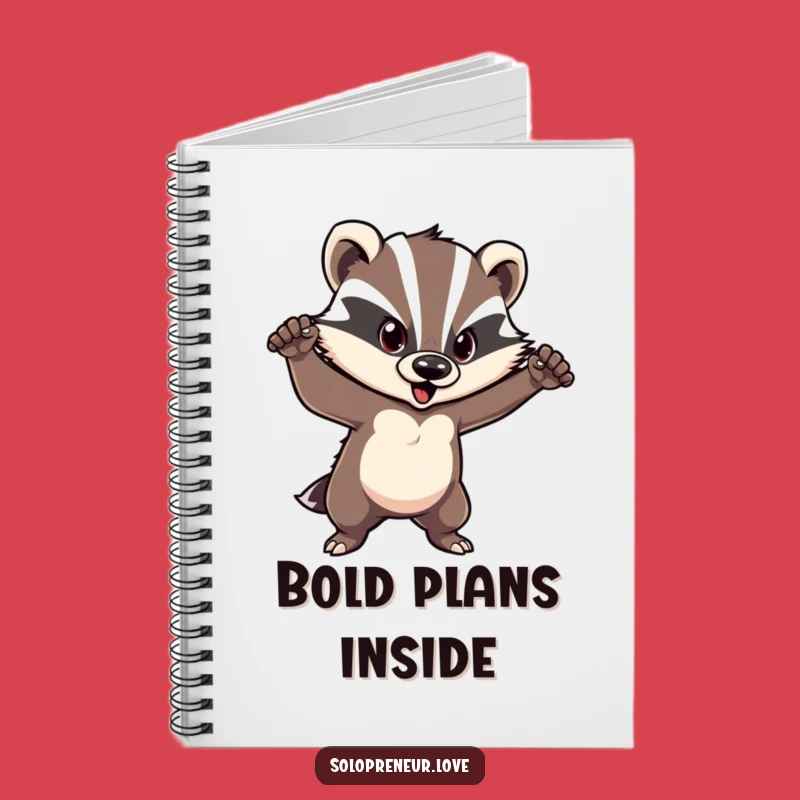 Funny Courageous Badger Notebook: Confident Pose Character - Journal Your Bold Ideas