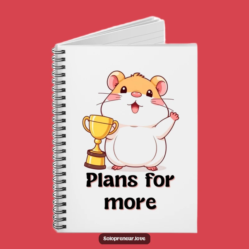 Funny Hamster Trophy Notebook: Beaming Champion Character - Journal Your Winning Ideas