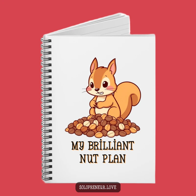 Funny Squirrel Nut Organizer Notebook – Jot Down Ideas with Amusing Precision.
