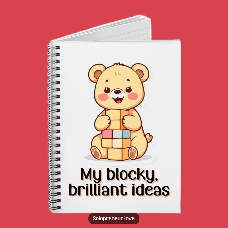 Funny Bear Cub Blocks Notebook: Adorable Journal for Creative Minds