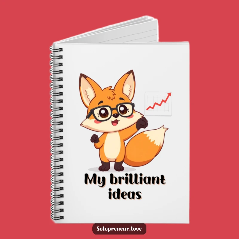 Funny Fox in Glasses Notebook: Plan Your Success - A Writer's Gift