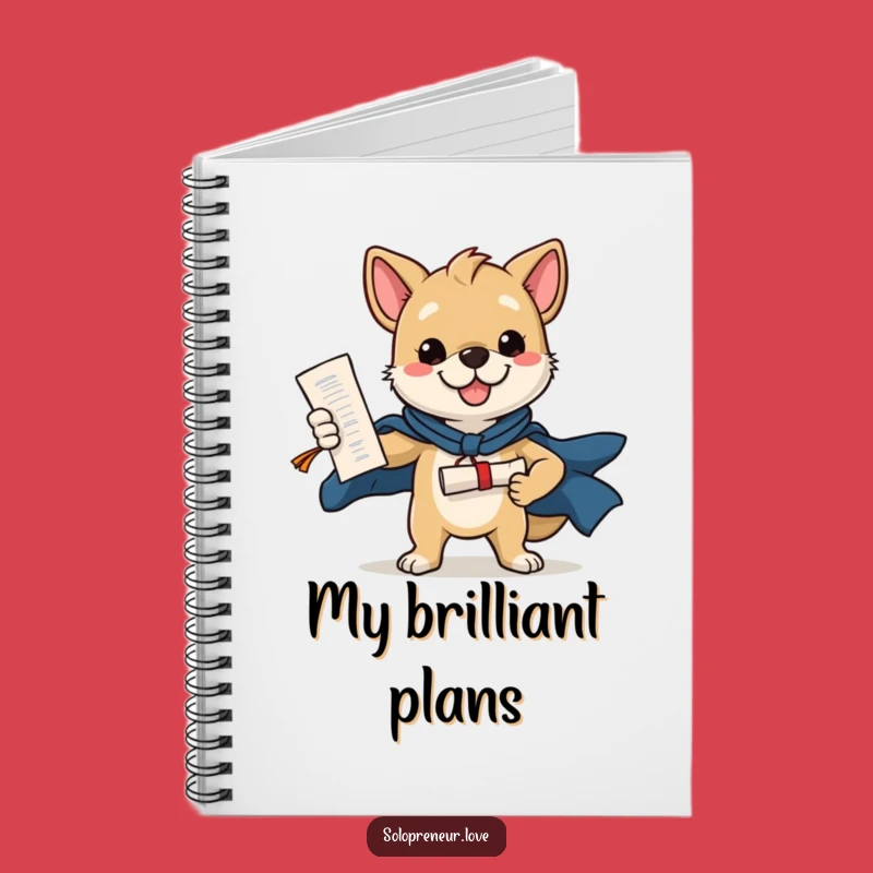 Funny Dog Notebook: Record Your Smart Ideas with This Heroic Diploma Journal