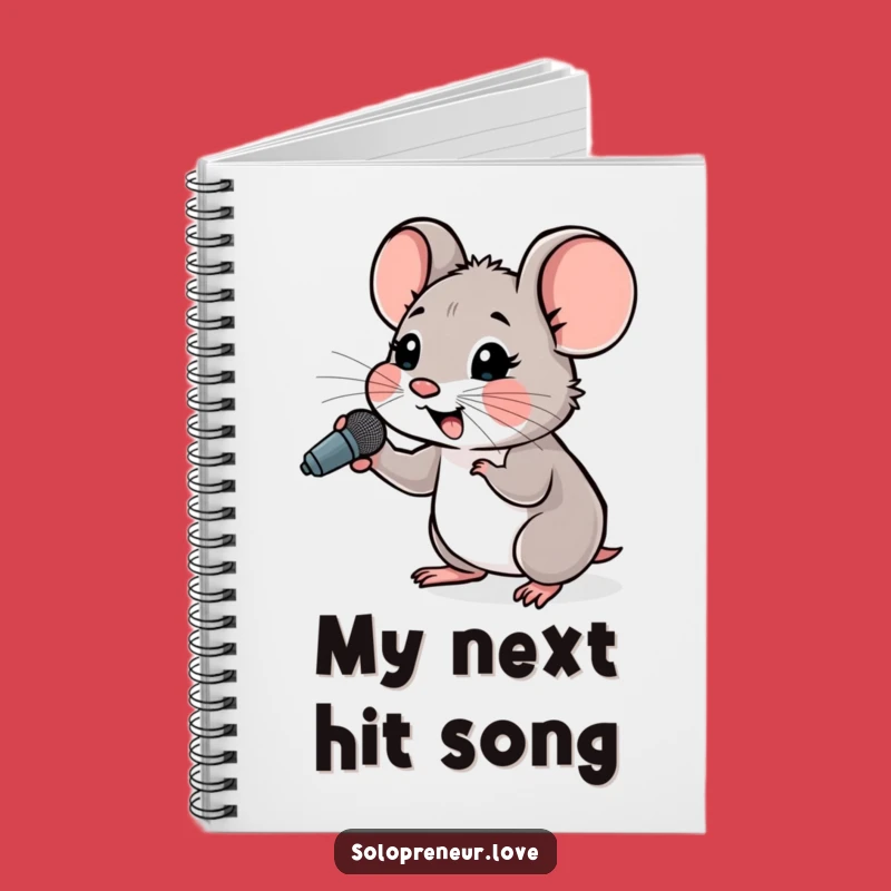 Funny Hopeful Mouse Microphone Notebook: Write Your Song