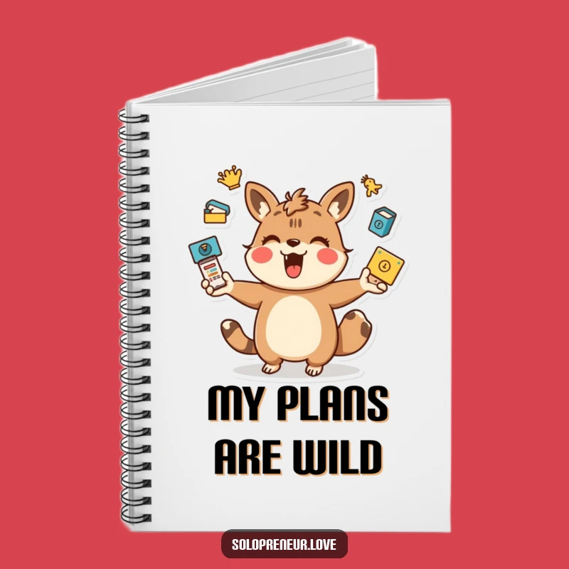 Funny Juggling Animal Notebook: Task Manager Journal, Perfect Gift