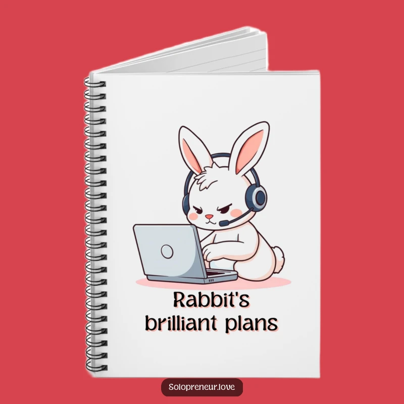 Funny Rabbit Coder Notebook: For Determined Thoughts & Tasks