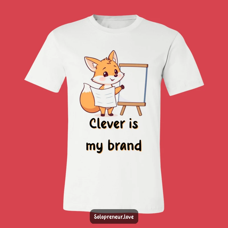 Funny Fox Planning T-Shirt: Mastermind at Work - Hilarious Funny Gift!