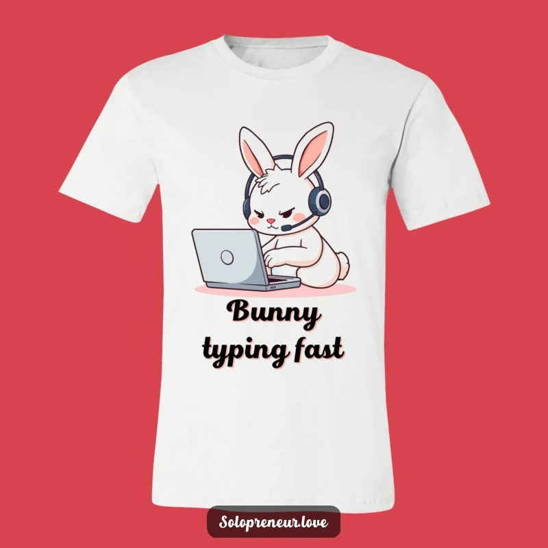 Funny Rabbit Coder T-Shirt: Playful Gift for Tech Lovers