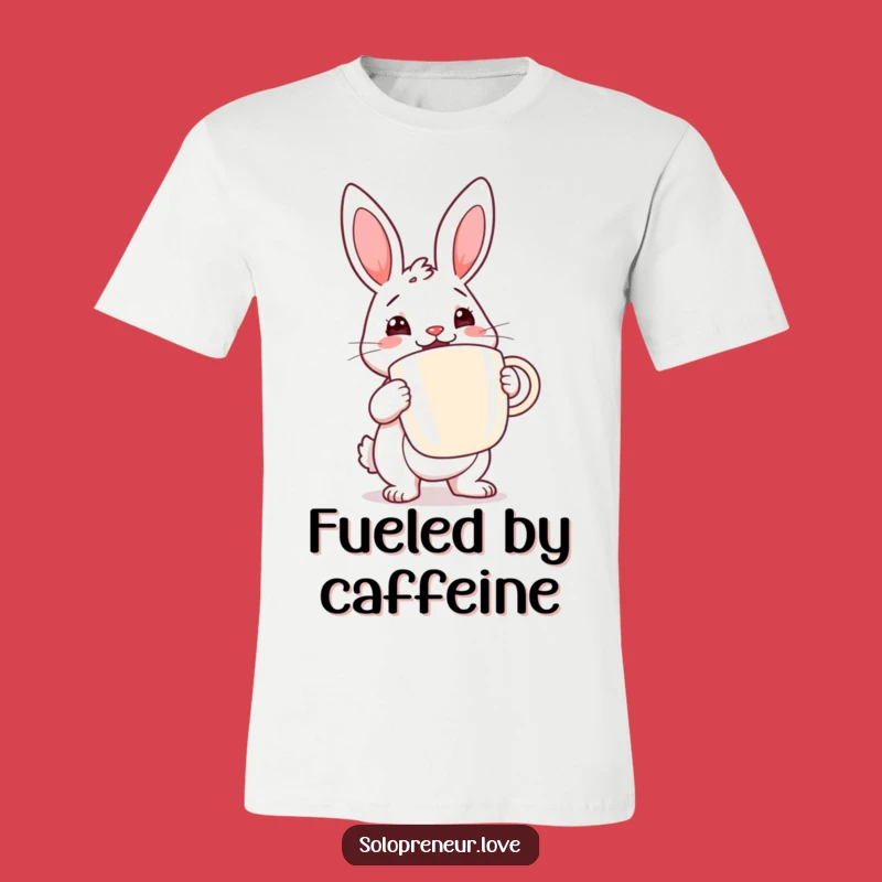 Funny Rabbit Coffee T-Shirt: Determined Energizer Gift