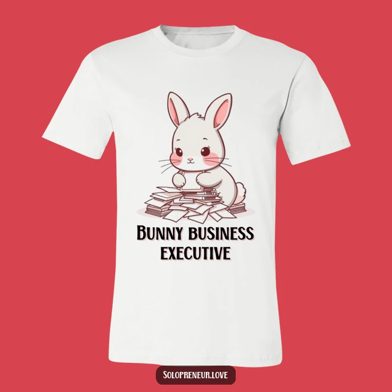 Funny Rabbit Paper Organizer T-Shirt: Hilarious Work Tee for Chaotic Desk Lovers