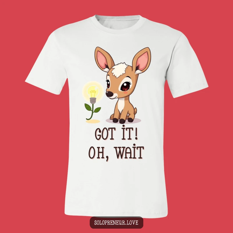 Funny Deer Lightbulb Idea T-Shirt: Wear Your Aha Moments