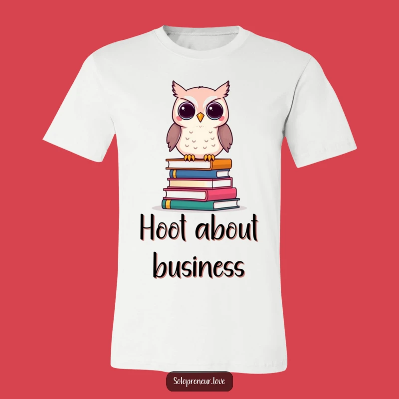 Funny Owl Business Books T-Shirt: Intellectual Apparel for Smart People