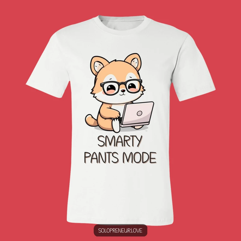 Funny Animal Laptop T-Shirt: Cute Nerd Tee, Perfect Study Buddy Gift