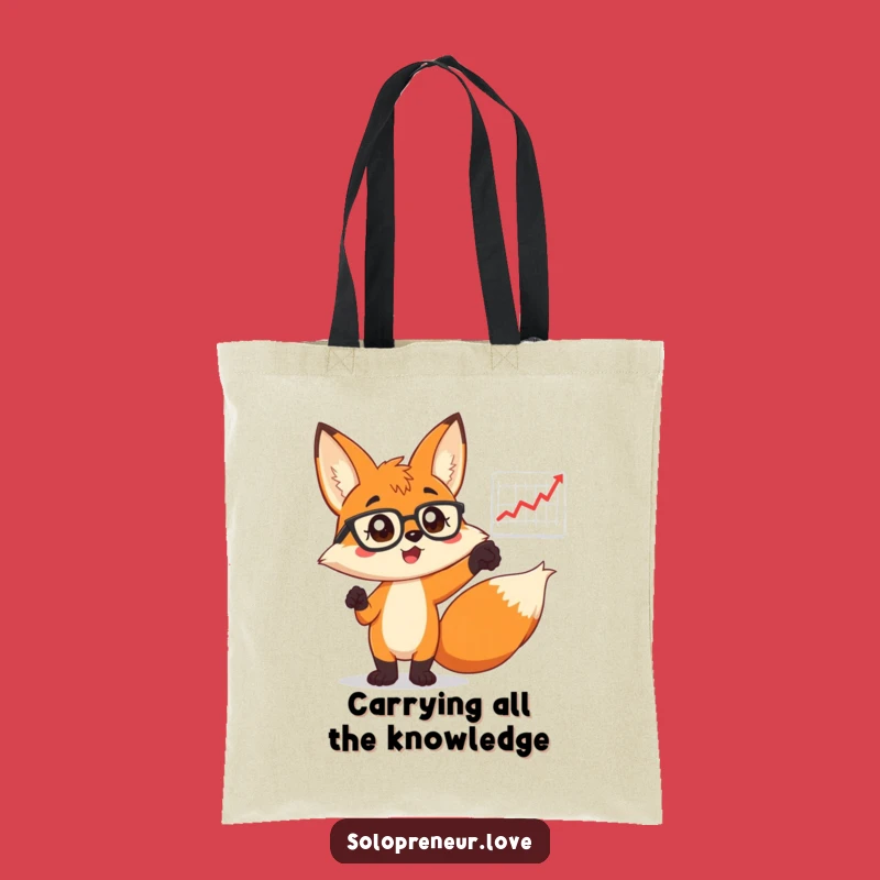 Funny Fox in Glasses Tote Bag: Smart Business Carry-All - A Practical Gift