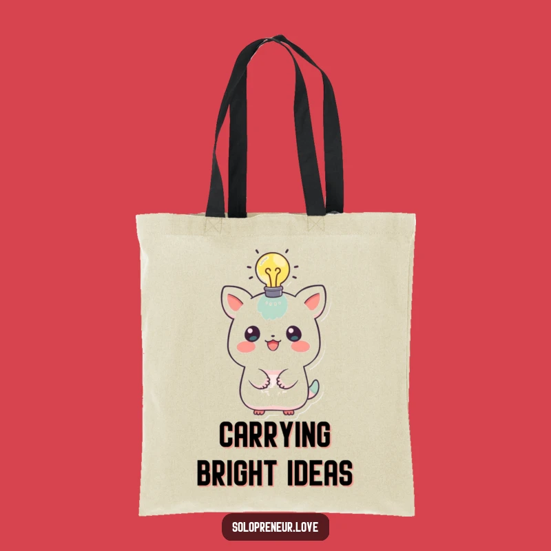 Funny Idea Creature Tote Bag: Creative Lightbulb Carryall for Gifts
