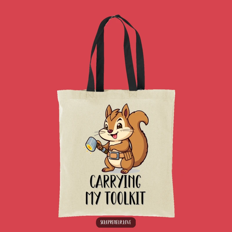 Funny Squirrel Carpenter Tote Bag: Carry Your Tools - A Handy Gift
