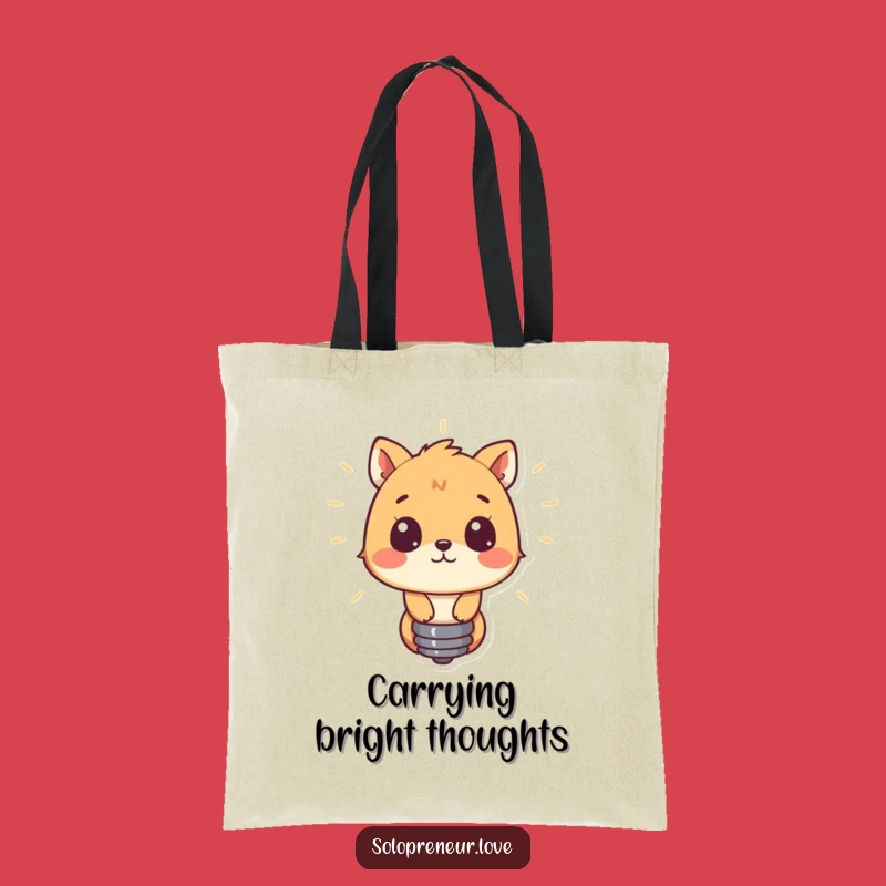 Funny Animal Lightbulb Tote Bag - Carry Your Bright Ideas Everywhere