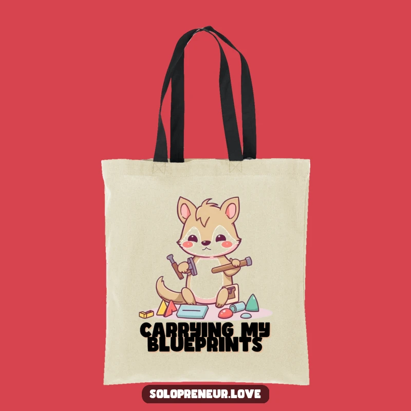 Funny Builder Animal Tote Bag: Creator Carry-All, Perfect Project Bag