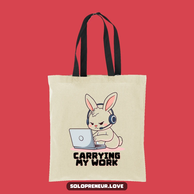 Funny Rabbit Coder Tote Bag: A Hilarious Work Companion