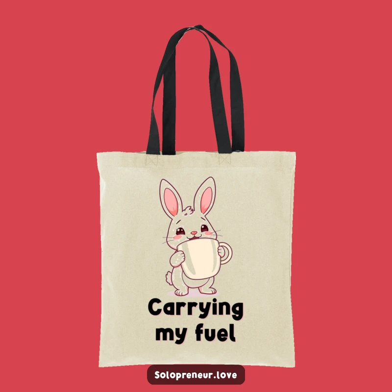Funny Rabbit Coffee Tote Bag: Energizer for Your Daily Haul